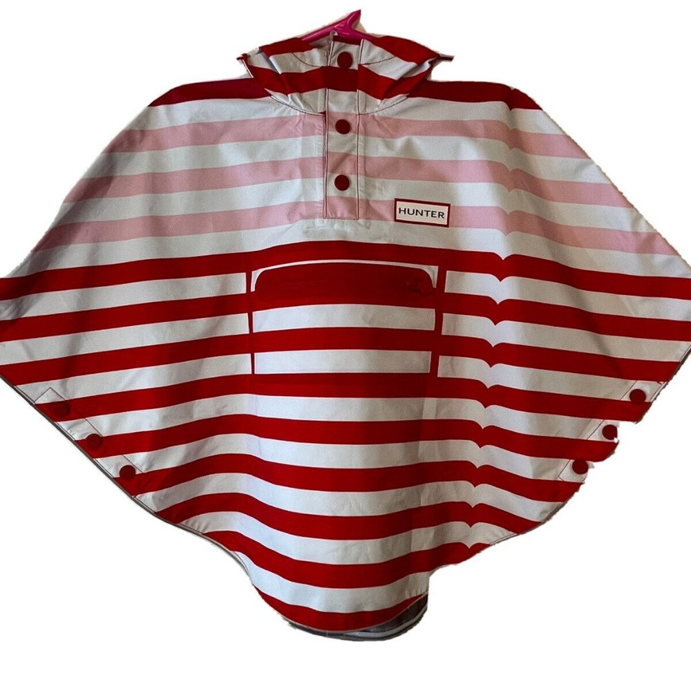 Hunter for Target Women's Striped Poncho Hooded Reflective Size XS/S Multicolor